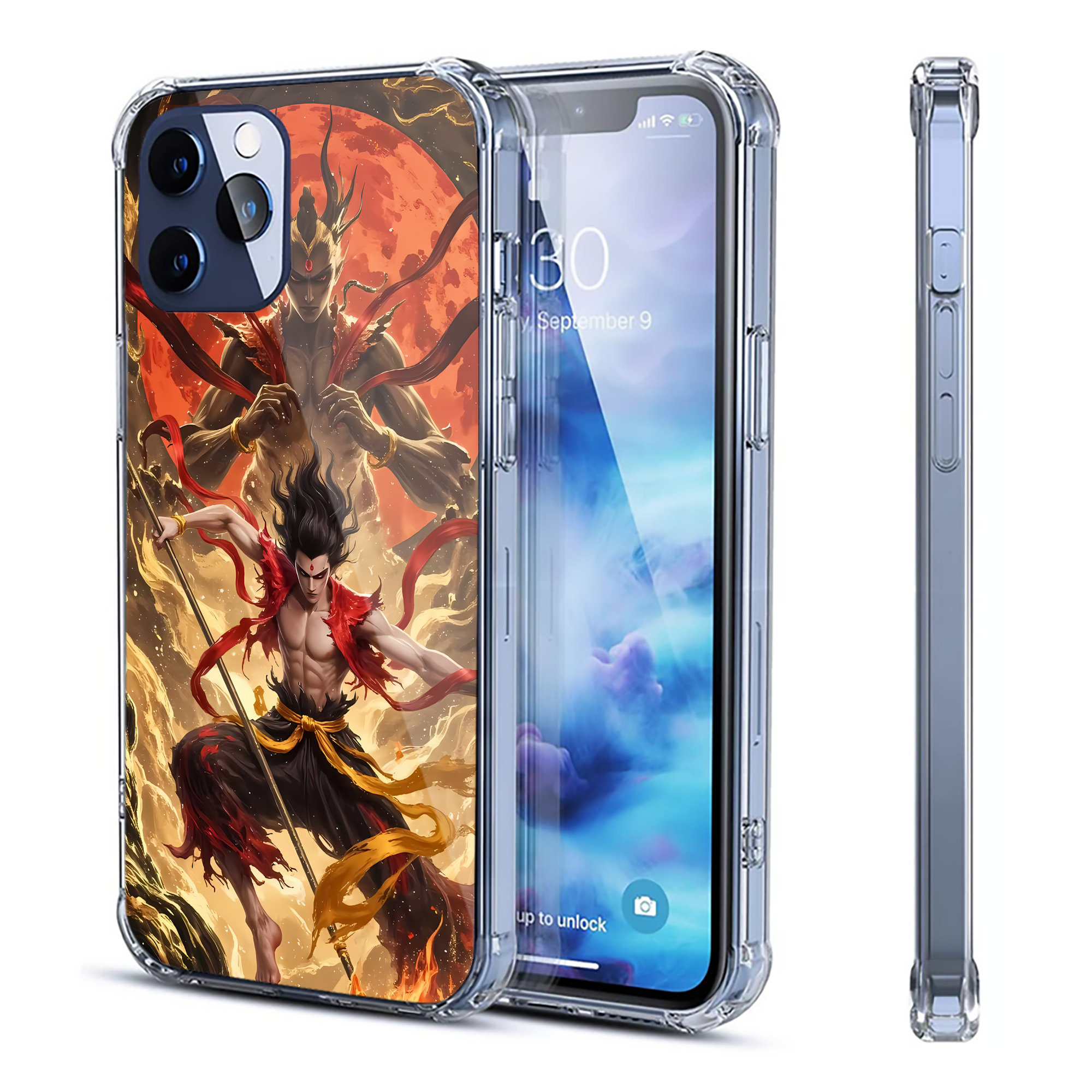 （画像用） Ne Zha 2 ナタ 魔童の大暴れ 【iPhone 12シリーズ対応】透明スマホケース（クリアソフトケース）